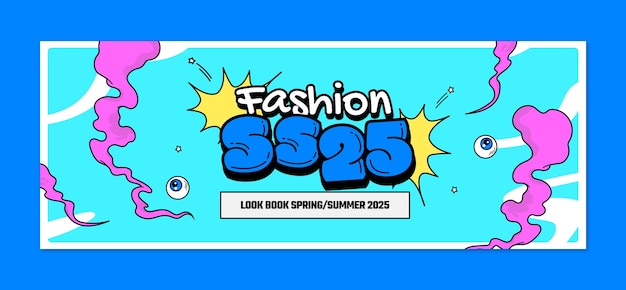 Free vector fashion week  facebook cover template