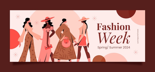 Free vector fashion week template design