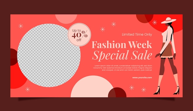 Free vector fashion week template design