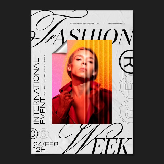Free vector fashion week template design