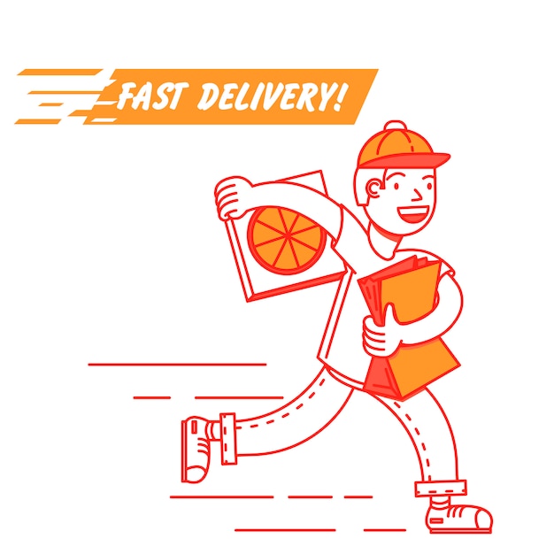 Free Vector fast food delivery 