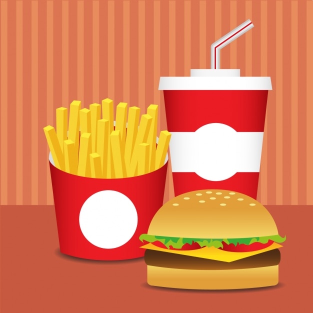 Free Vector fast food flat design