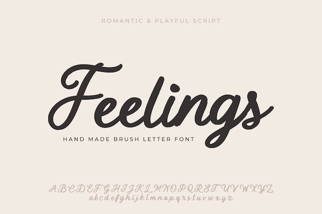 Free Vector feelings stroke text effect