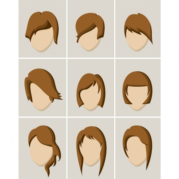 Free vector female haircut