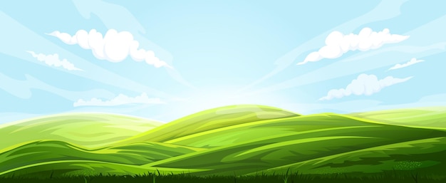 Free Vector field background landscape vector