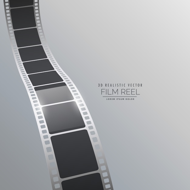 Free Vector  film strip background in realistic style