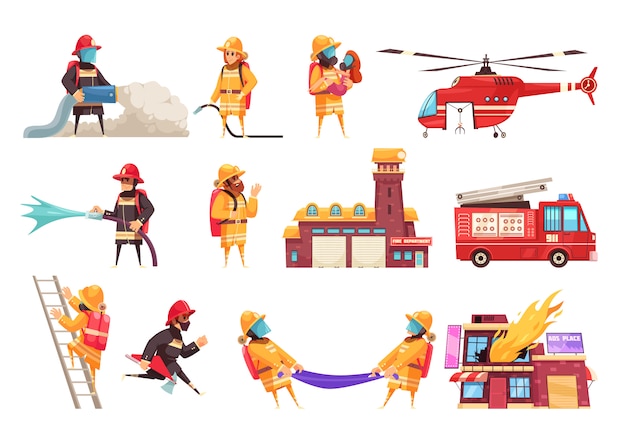 Fire Department Icon Set