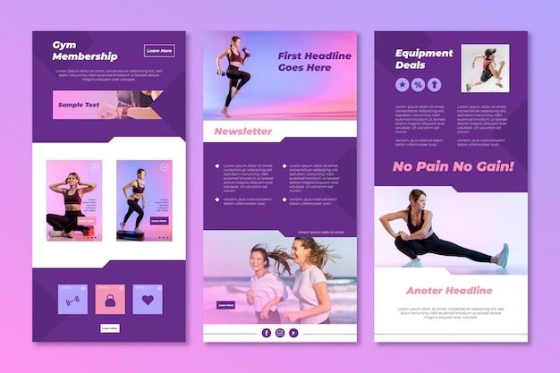 Fitness email template