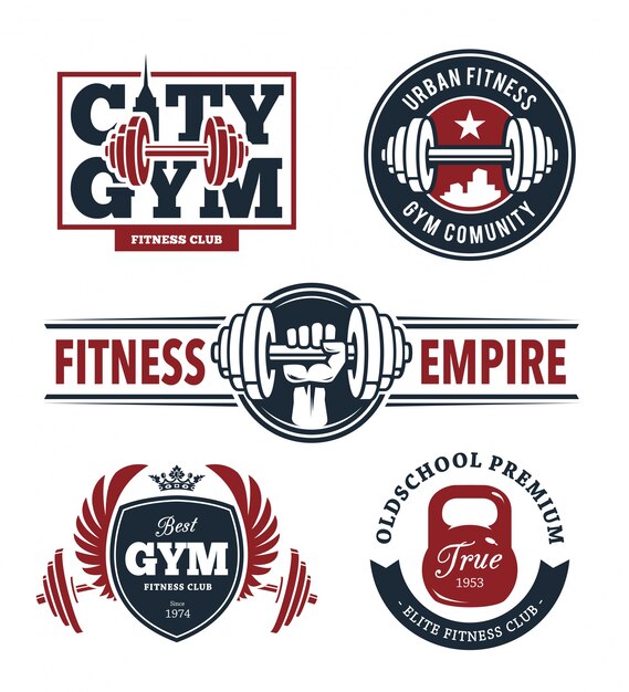 Fitness Emblems Set