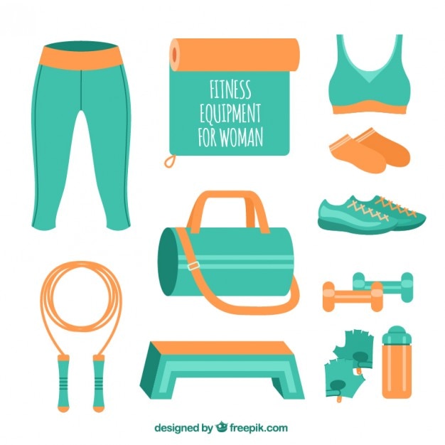 Free Vector fitness equipment for woman