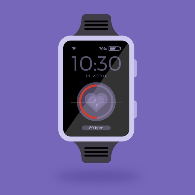 Free vector fitness trackers in flat design