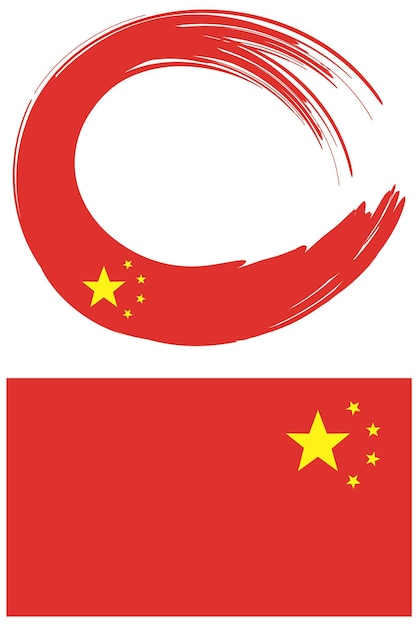 Free Vector flag of china on white background