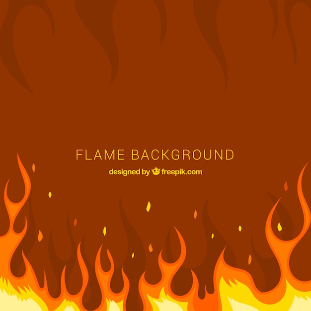 Free Vector flame background in flat design