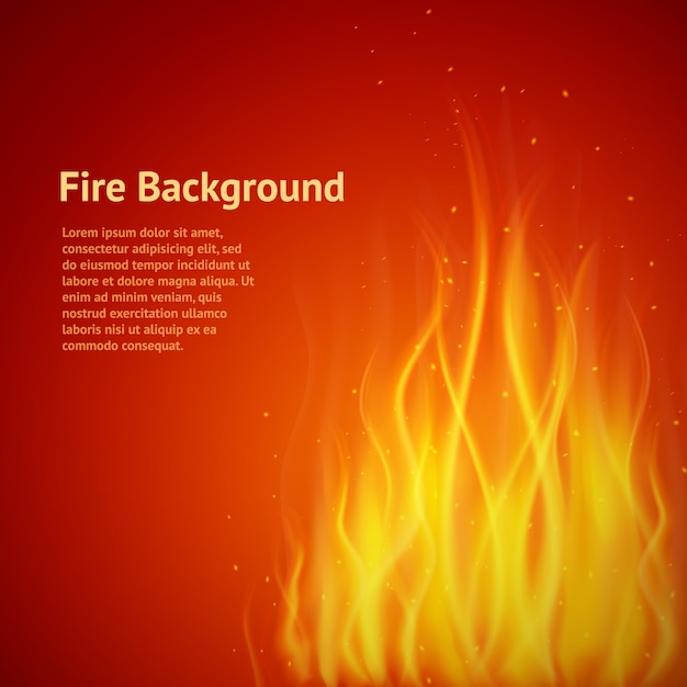 Flame red background with text template