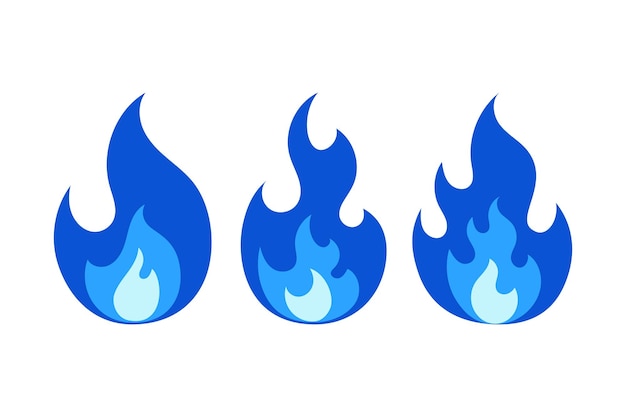 Free Vector flames blue flat colour