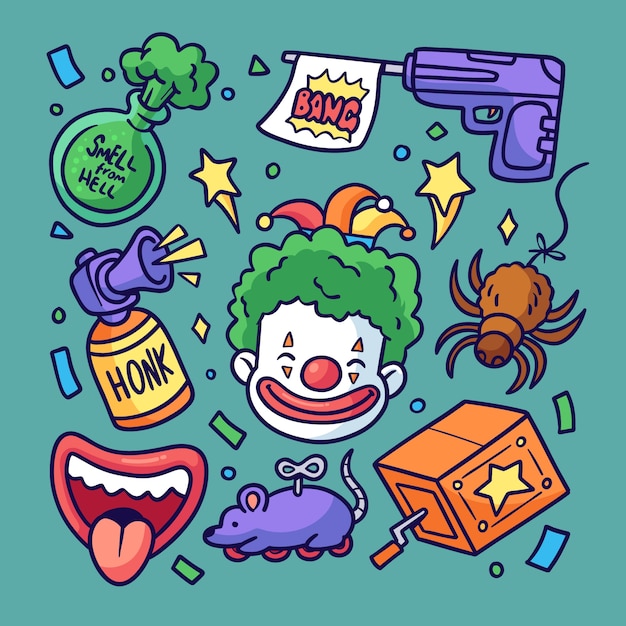 Free vector flat april fools day collection