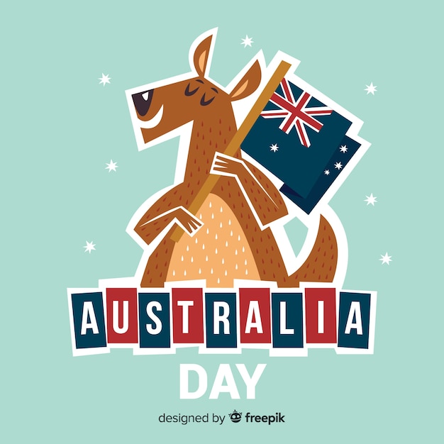 Free Vector flat  australia day background