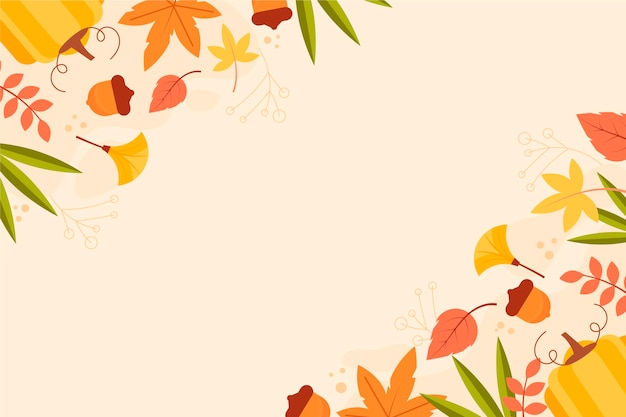 Free vector flat autumn background