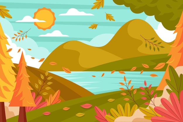 Free Vector flat autumn background