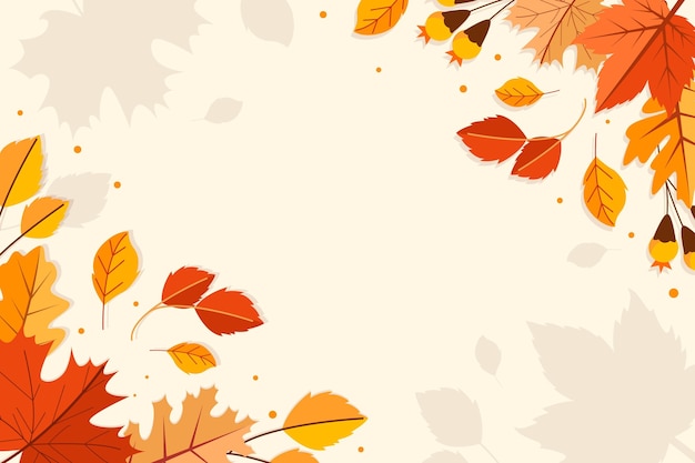 Free vector flat autumn background