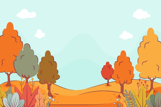 Flat autumn celebration background