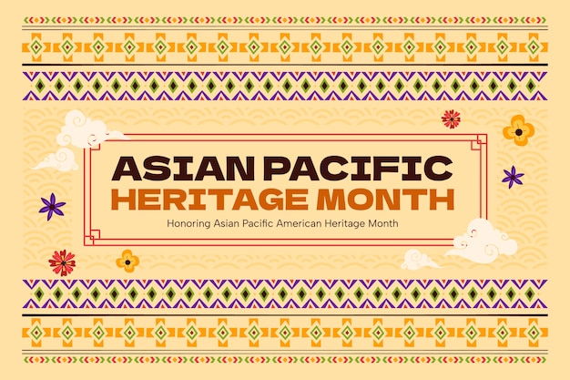 Free Vector flat background for asian pacific heritage month