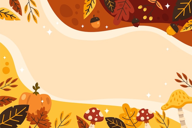 Flat background for autumn celebration