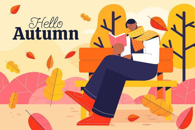 Free Vector flat background for autumn celebration