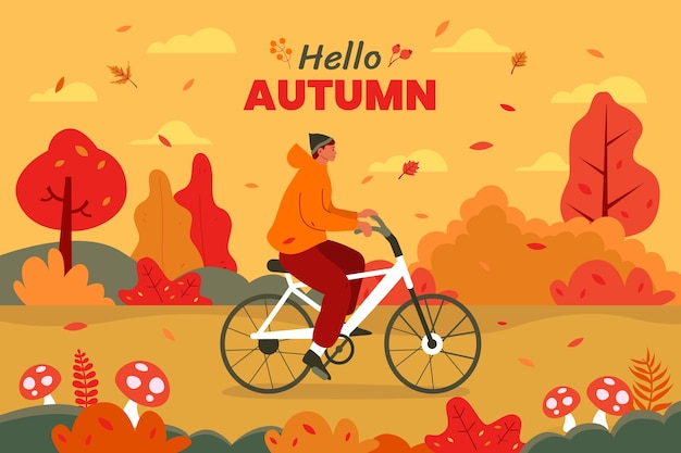 Flat background for autumn celebration