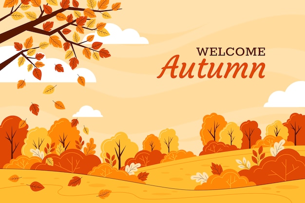 Free vector flat background for autumn celebration