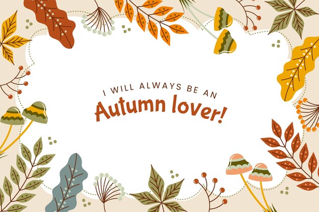 Flat background for autumn