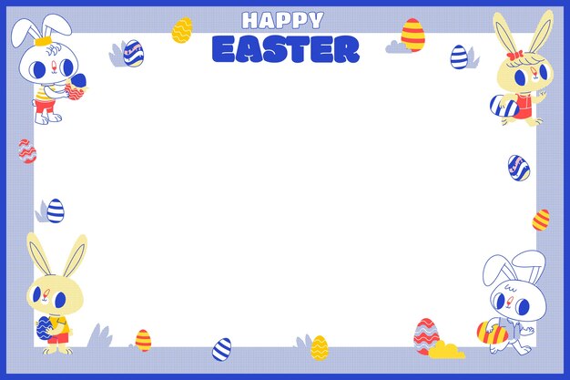 Flat background for easter celebration