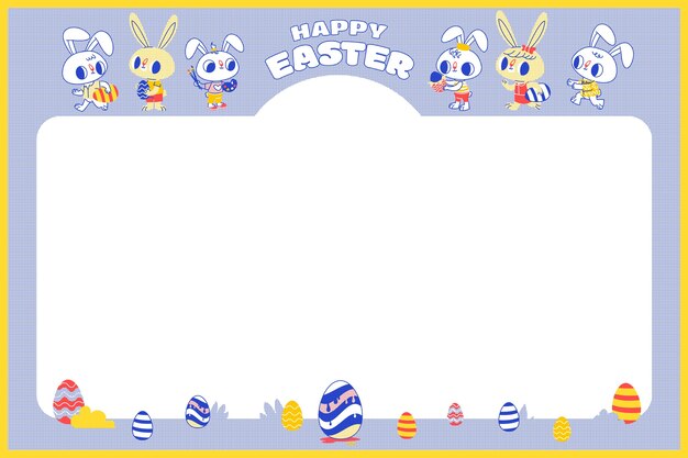 Flat background for easter celebration