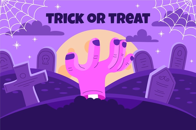 Free Vector flat background for halloween celebration