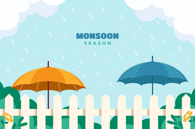 Flat background for monsoon season