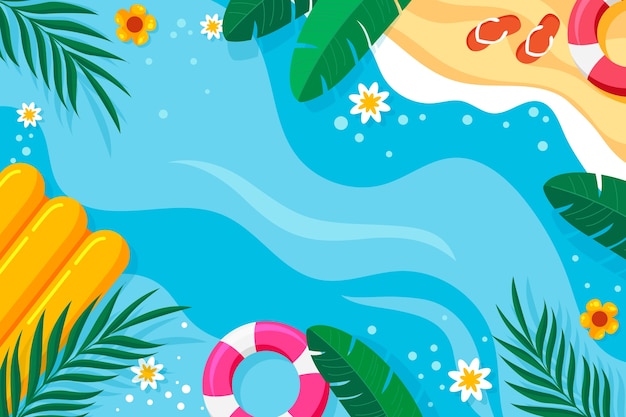 Free Vector flat background for summer season