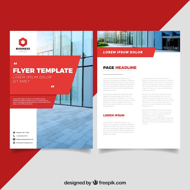 Flat business brochure in a5 size