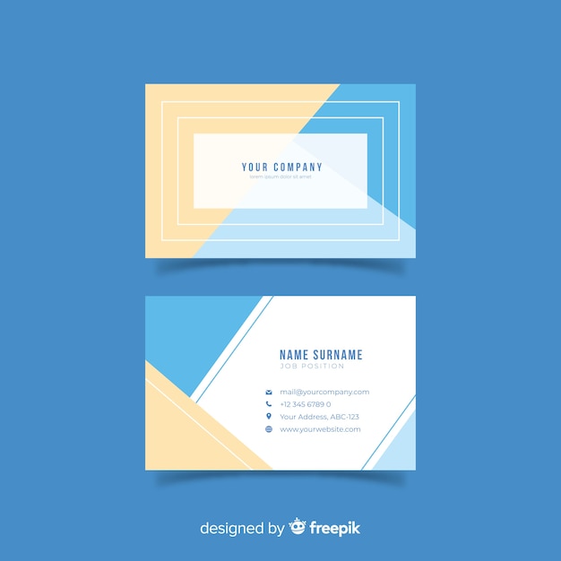 Free Vector flat business card template