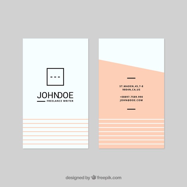 Flat business card