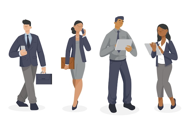 Free vector flat business people collection