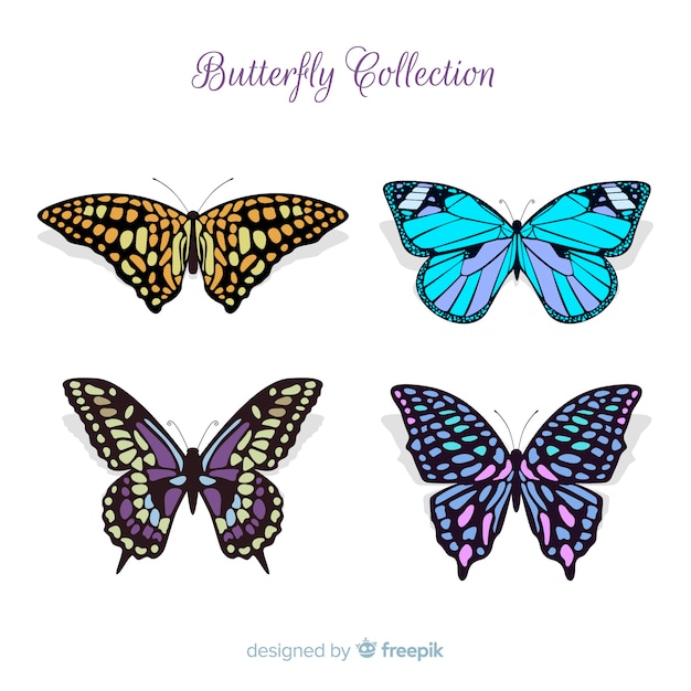 Flat butterfly collection