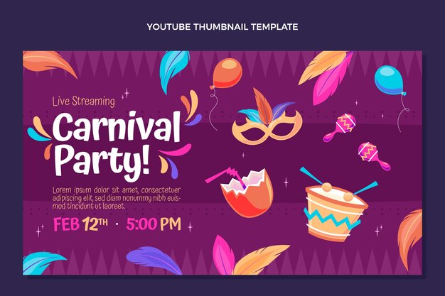 Flat carnival youtube thumbnail