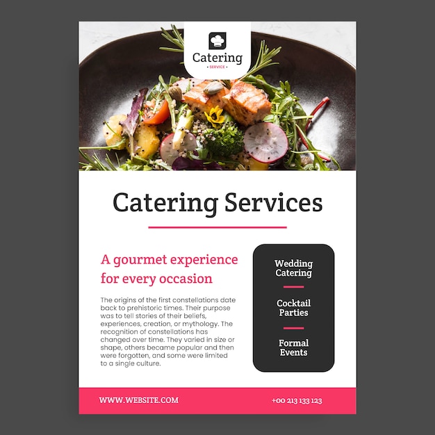 Flat catering services flyer