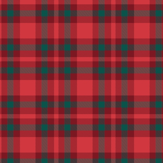 Free vector flat christmas plaid pattern design