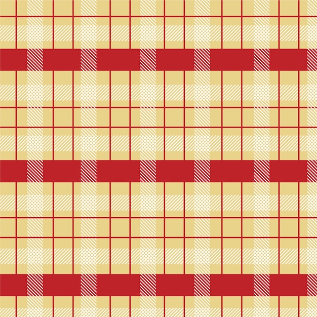 Free Vector flat christmas plaid pattern design