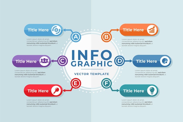 Flat circular diagram infographic