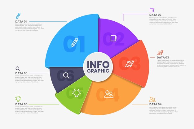 Flat circular diagram infographic