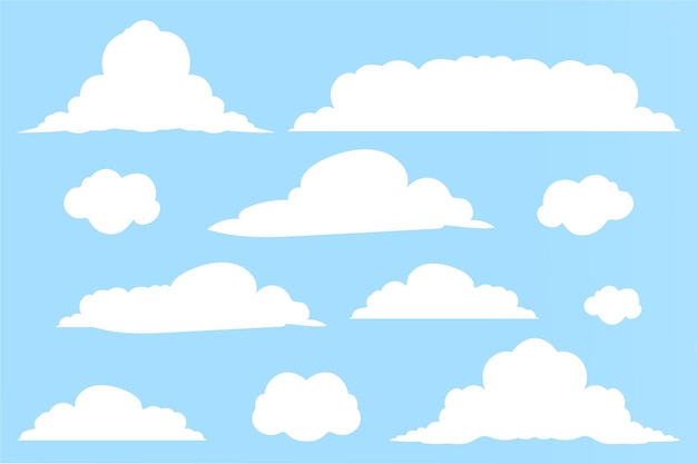 Free Vector flat clouds collection