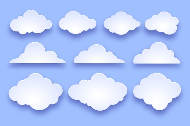 Free Vector flat clouds collection