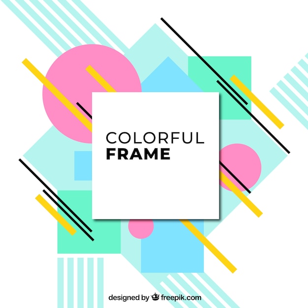 Free Vector flat colorful frame background